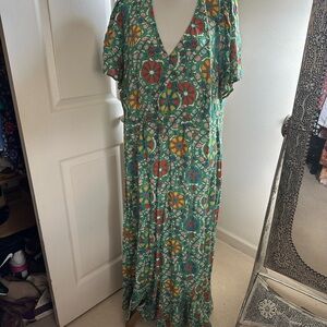 Green floral dress​